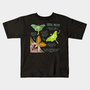 Animal Facts - Luna Moth Kids T-Shirt